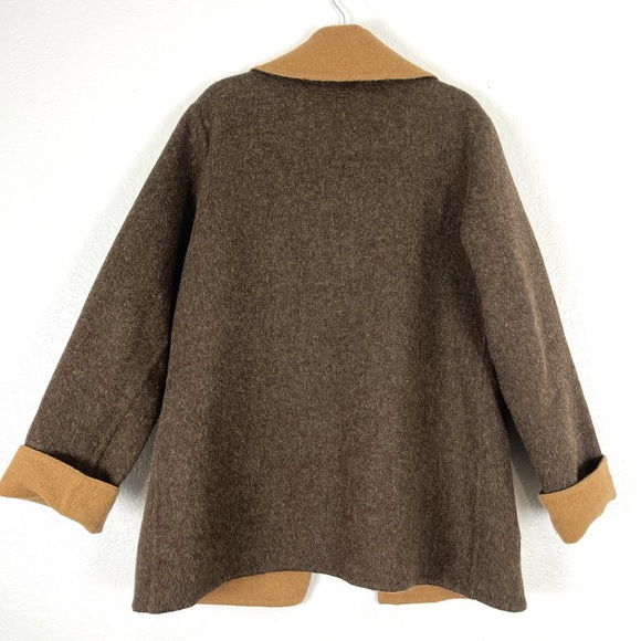 Pendleton Brown/Tan Reversible Wool Coat - Picture 4 of 5